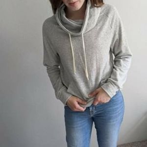 Grey Cowl Neck Sweatshirt